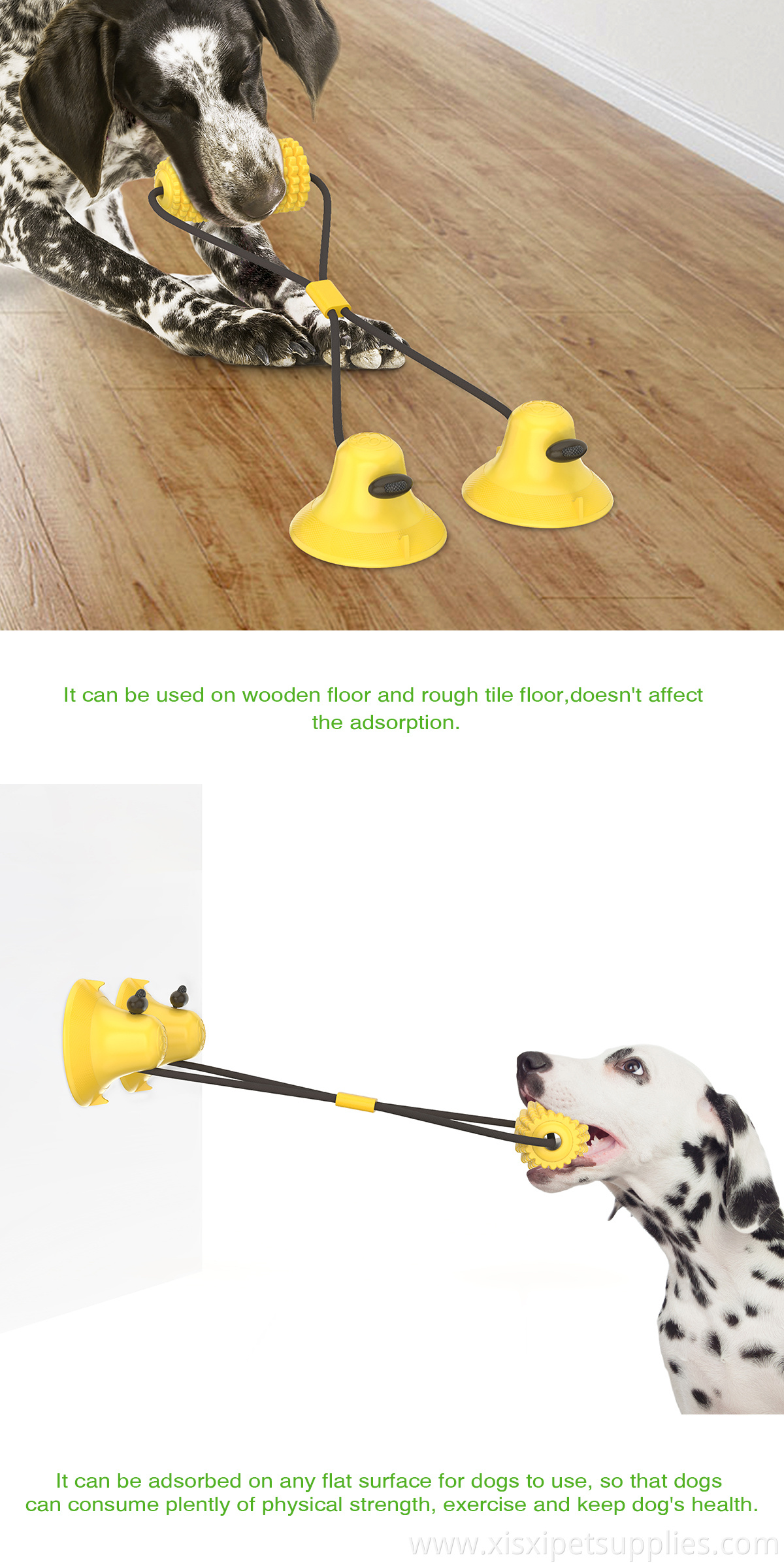 Factory Price Dual Suction Cups Corn Dog Pet Toy Wholesale Funny Pet Toys OEM Bulk Dog Toys